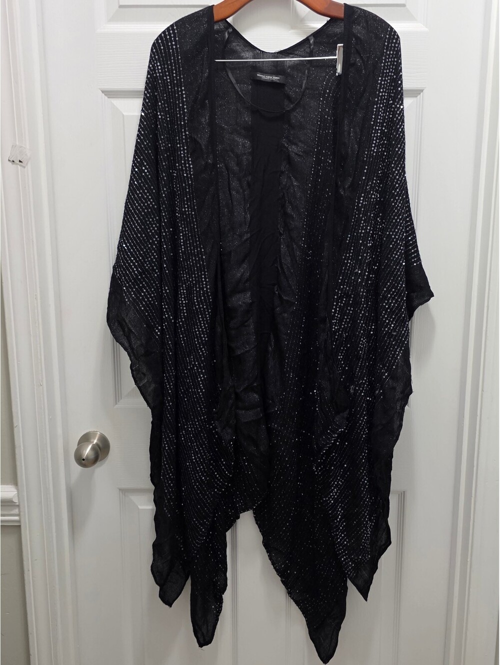 Marc New York Andrew Marc Black Sequin Women's Poncho